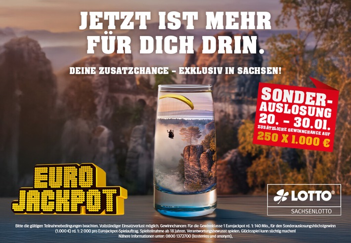 Nur in Sachsen: Eurojackpot-Sonderauslosung bringt Extra-Gewinne im Gesamtwert von 250.000 €
