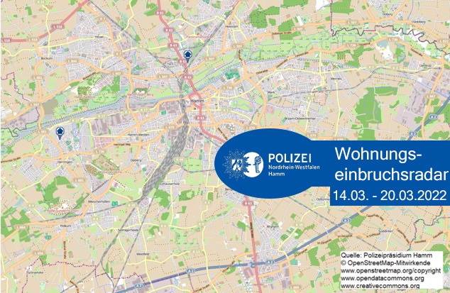 POL-HAM: Wohnungseinbruchsradar Hamm für die Woche vom 14. März bis 20.März 2022