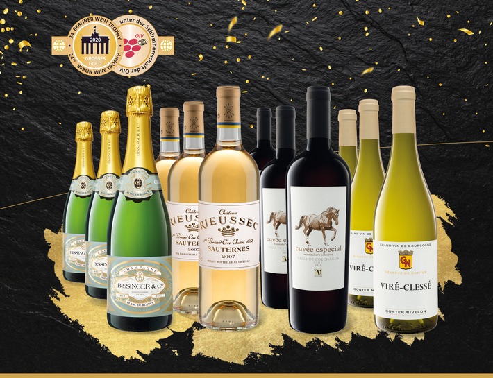 &quot;Bester Weinfachhändler Online&quot;: Lidl zum sechsten Mal in Folge ausgezeichnet / 171 Weine aus dem Lidl-Onlineshop bei der Berliner Wein Trophy prämiert