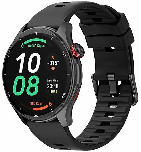 GPS-Smartwatch mit Lifestyle-Features: newgen medicals Premium-GPS-Fitness-&amp;-Fashion-Smartwatch SW-530, AMOLED-Display, Freisprechen