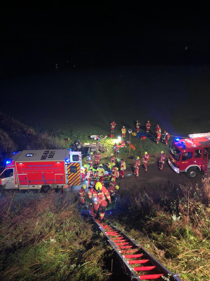 FW-Velbert: Schwerer Verkehrsunfall erfordert interkommunale Zusammenarbeit