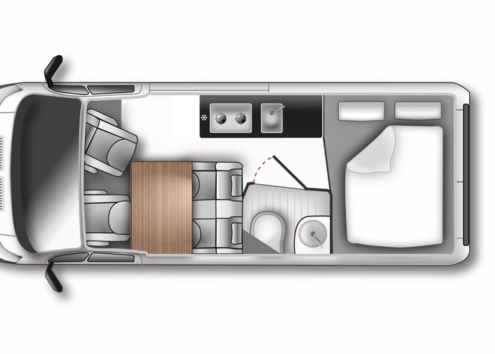 Weltpremiere auf dem Caravan Salon in Düsseldorf 2019: Ford wird auf seinem Messestand (Halle 16, D 40) die seriennahe Studie des Ford Big Nugget präsentieren und damit die ebenso beliebte wie erfolgreiche Nugget Camper-Familie um eine vierte und größte Variante erweitern. Die Markteinführung der Big Nugget-Serienversion ist für das erste Halbjahr 2020 geplant. Der Ford Big Nugget ist wieder in bewährter Zusammenarbeit mit der Westfalen Mobil GmbH in Rheda-Wiedenbrück entstanden. Basierend auf der jüngsten Version des Ford Transit mit langem Radstand (3.750 mm) und Hochdach (L3 H3) überzeugt der rund sechs Meter lange Big Nugget durch einen vollausgestatteten klassischen Kastenwagen-Grundriss mit abgetrenntem Bad-Bereich, einer vollwertigen Dinette in der Mitte des Fahrzeuges neben der Küchenzeile und einem großzügigen Querbett im Heck. Gleichzeitig bietet der Fronttriebler mit 2,05 Meter eine üppige Innenraum-Stehhöhe. Weiterer Text über ots und www.presseportal.de/nr/6955 / Die Verwendung dieses Bildes ist für redaktionelle Zwecke honorarfrei. Veröffentlichung bitte unter Quellenangabe: "obs/Ford-Werke GmbH/Westfalen Mobil GmbH"