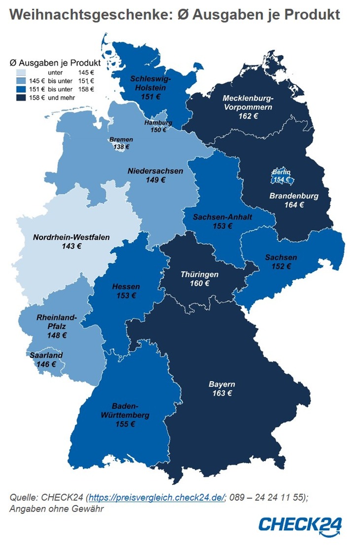 Quelle: CHECK24 (https://preisvergleich.check24.de/; 089 - 24 24 11 55); Angaben ohne Gewähr Weiterer Text über ots und www.presseportal.de/nr/73164 / Die Verwendung dieses Bildes ist für redaktionelle Zwecke honorarfrei. Veröffentlichung bitte unter Quellenangabe: "obs/CHECK24 GmbH/CHECK24.de"