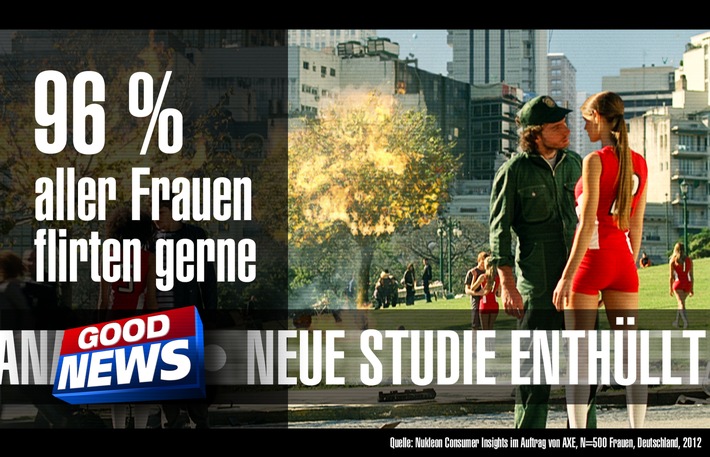 Frühlingsgefühle 2012: Frauen kriegen einfach nicht genug / Aktuelle AXE Umfrage: 96% der Frauen flirten für ihr Leben gern, 77% sind bereit für Sex in der ersten Nacht (mit Bild)