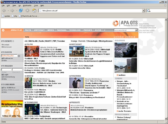APA OTS ist vier: Neues OTS-Newsportal ab heute online