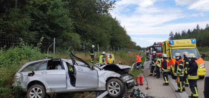 POL-DEL: Autobahnpolizei Ahlhorn: Verkehrsunfall auf der Autobahn 29 im Bereich der Gemeinde Emstek