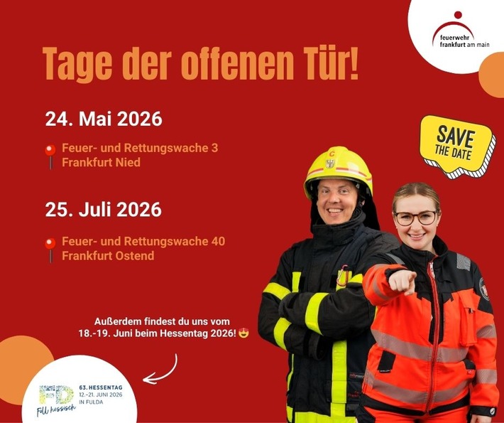 FW-F: Tage der offenen Tür bei der Feuerwehr Frankfurt