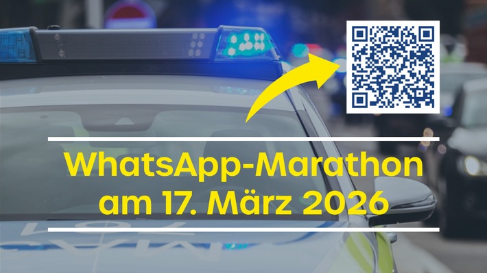 POL-MA: Mannheim/Heidelberg/Rhein-Neckar-Kreis: Polizei Mannheim berichtet live aus dem Einsatzgeschehen - WhatsApp-Marathon am 17. März