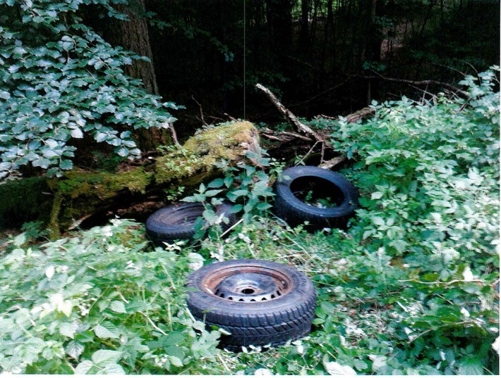 POL-FB: Illegale Reifenentsorgung im Wald zwischen Bodenrod und Maibach