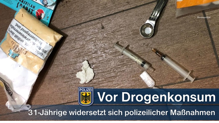 Bundespolizeidirektion München: Widerstand nach &quot;Störung&quot; vor Drogenkonsum - In Toilette eingeschlossen