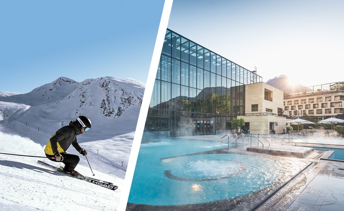 Erst auf die Skipiste dann in die Therme - in Meran ist alles möglich