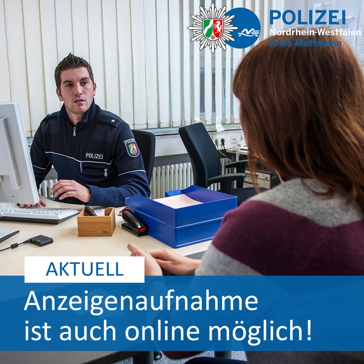POL-ME: Aktuelle Infos zur Anzeigenerstattung in der Kreispolizeibehörde Mettmann - Kreis Mettmann - 2003111