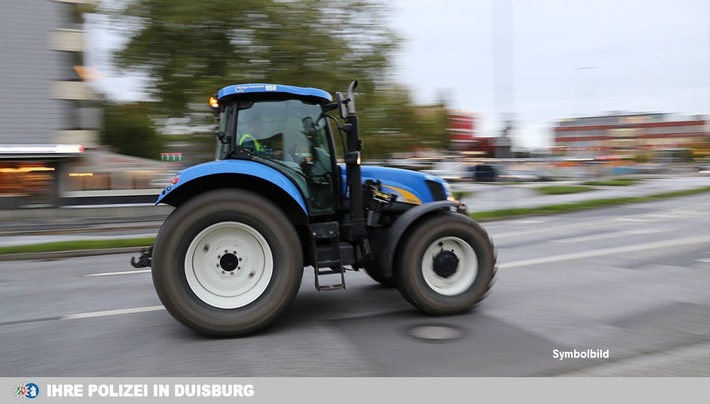 POL-DU: Stadtgebiet: Traktorkonvoi zog ohne Störungen durch Duisburg