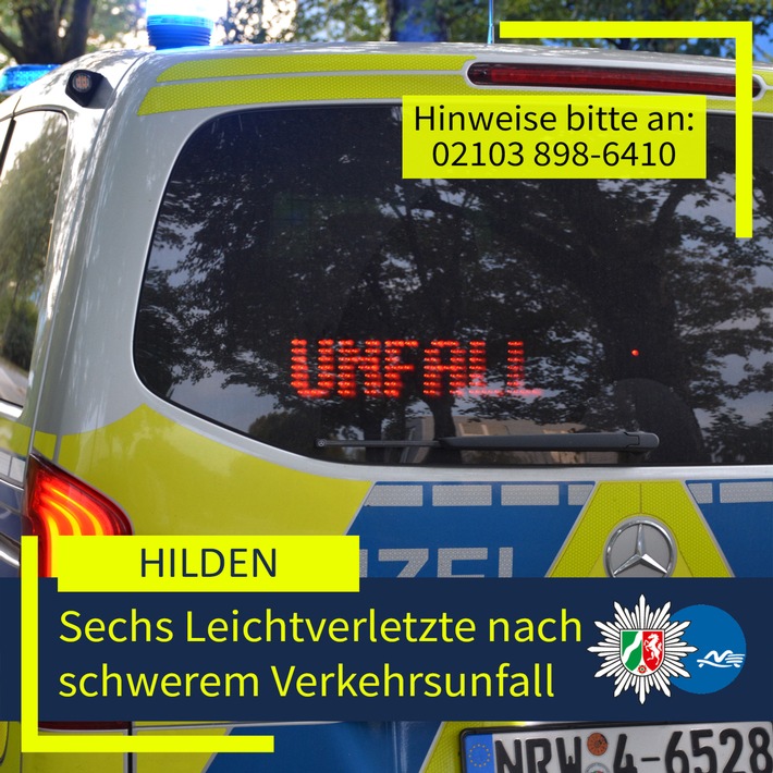 POL-ME: Schwerer Verkehrsunfall: Polizei ermittelt zur Ursache und bittet um Hinweise - 2602069