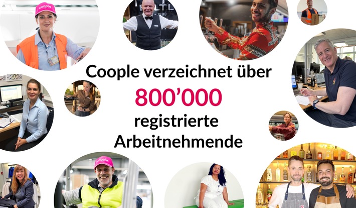 800’000 registrierte Arbeitnehmende bei Coople – Nachfrage nach flexibler Arbeit ungebrochen