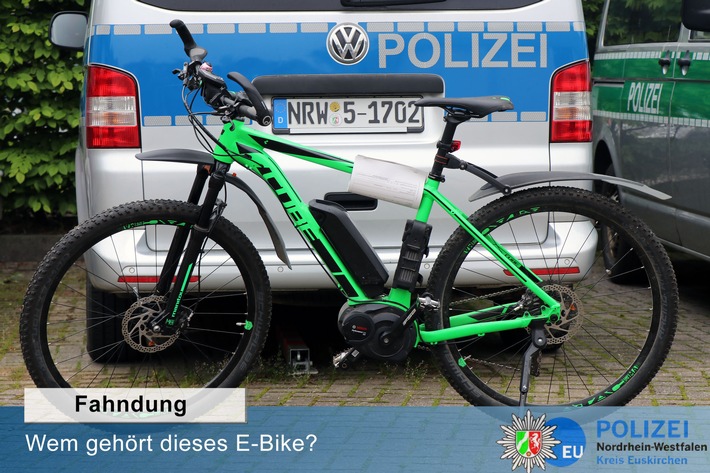 POL-EU: Kriminalpolizei Euskirchen fragt: Wem gehört dieses E-Bike?