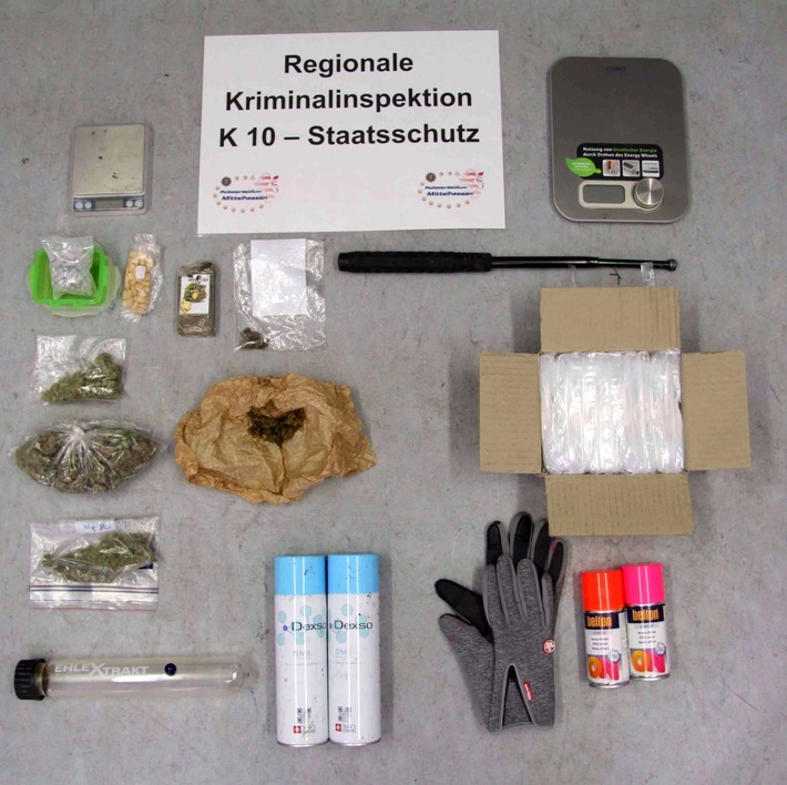 POL-LDK: Staatsschutz der Wetzlarer Kriminalpolizei ermittelt Hakenkreuzsprayer und stellt Drogen sicher
