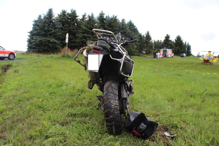 POL-PDMY: Unfall mit schwerverletztem Motorradfahrer