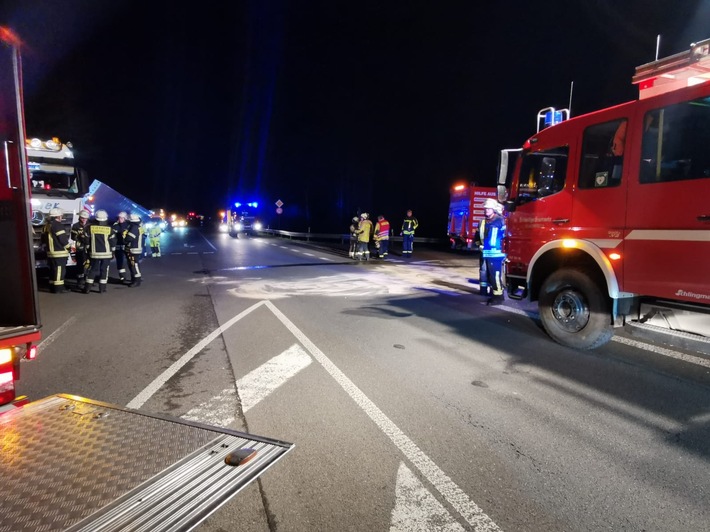 FW-Schermbeck: Geplatzter Hydraulikschlauch sorgt für Einsatz in der Nacht zu Freitag