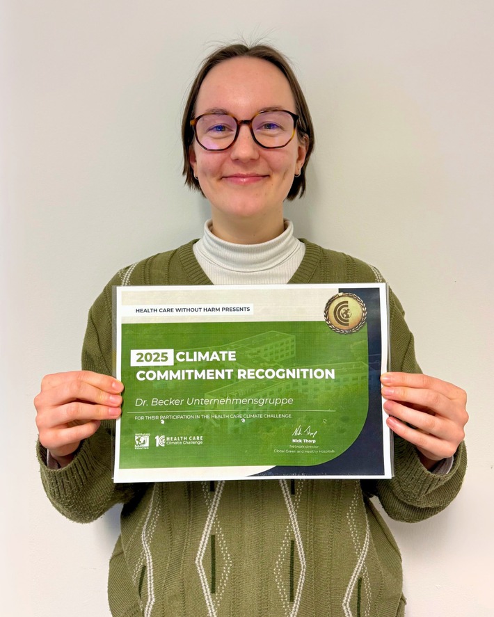 Würdigung für Nachhaltigkeitsengagement im Gesundheitswesen