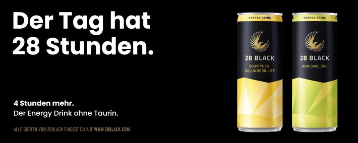 28 BLACK feiert neue Früchte / Energy Drink launcht sommerliche Geschmacksinnovationen 28 BLACK Sour Yuzu-Holunderblüte und 28 BLACK Honigmelone