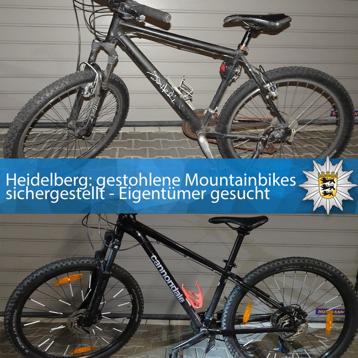 POL-MA: Heidelberg: gestohlene Fahrräder sichergestellt - Eigentümer gesucht
