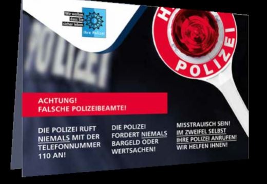 POL-PDLD: Aktuelle Warnmeldung der Polizeidirektion Landau zu Schockanrufen und falschen Polizeibeamten