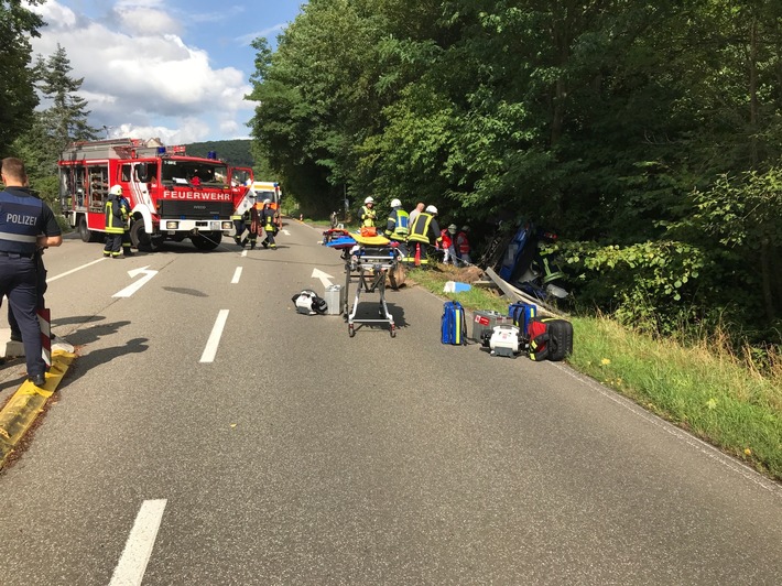 POL-PPWP: Unfall mit zwei schwer verletzten Personen