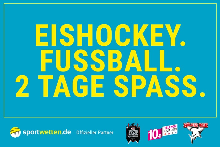 sportwetten.de sponsert DEL Wintergame und Telekom-Cup 2019 / Weiterer Text über ots und www.presseportal.de/nr/129232 / Die Verwendung dieses Bildes ist für redaktionelle Zwecke honorarfrei. Veröffentlichung bitte unter Quellenangabe: "obs/sportwetten.de"