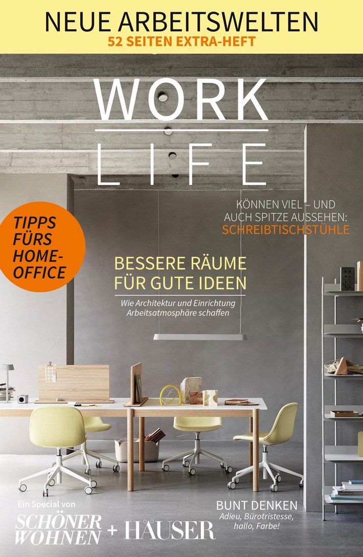 SCHÖNER WOHNEN launcht das Extra-Heft WORKLIFE sowie einen digitalen Bereich zum Thema "Neues Arbeiten" und wächst im Jubiläumsjahr auf allen Kanälen