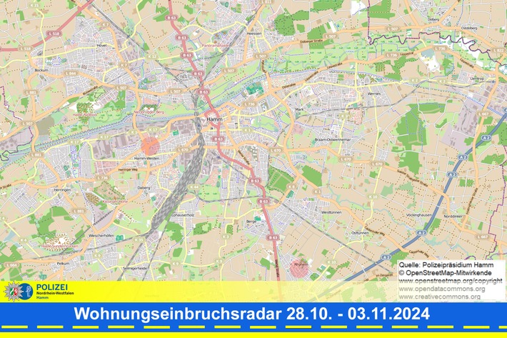 POL-HAM: Wohnungseinbruchsradar Hamm für die Woche vom 28. Oktober bis 3. November