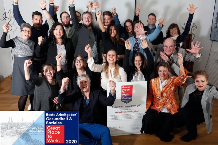 Die BeWo Plus Jugendhilfe aus Köln ist der Gewinner im Wettbewerb Beste Arbeitgeber Deutschlands in der Branche Gesundheit &amp; Soziales 2020 in der Größenklasse bis 49 Mitarbeitende