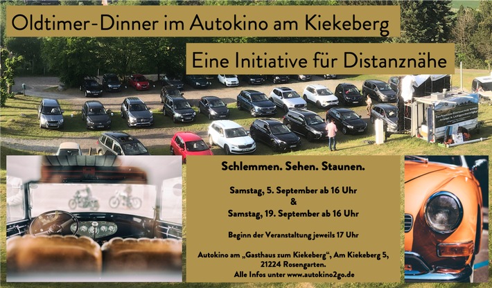 Oldtimer-Dinner im Autokino am Kiekeberg (Rosengarten, Nds.)