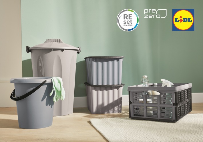 Lidl bietet Haushaltswaren aus recyceltem Plastik an / Nachhaltigere Eimer, Kleiderbügel und Aufbewahrungsboxen ab 25. Februar in allen Lidl-Filialen erhältlich