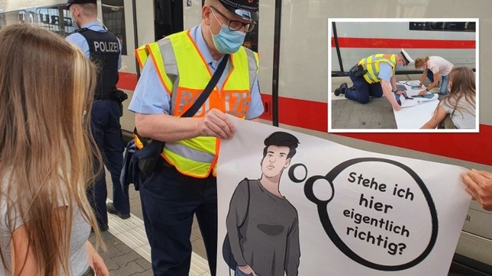 Bundespolizeidirektion München: &quot;In der Ferienzeit sicher reisen&quot; - Münchner Bundespolizei bittet: stets weiße Sicherheitslinie an Bahnsteigen beachten!