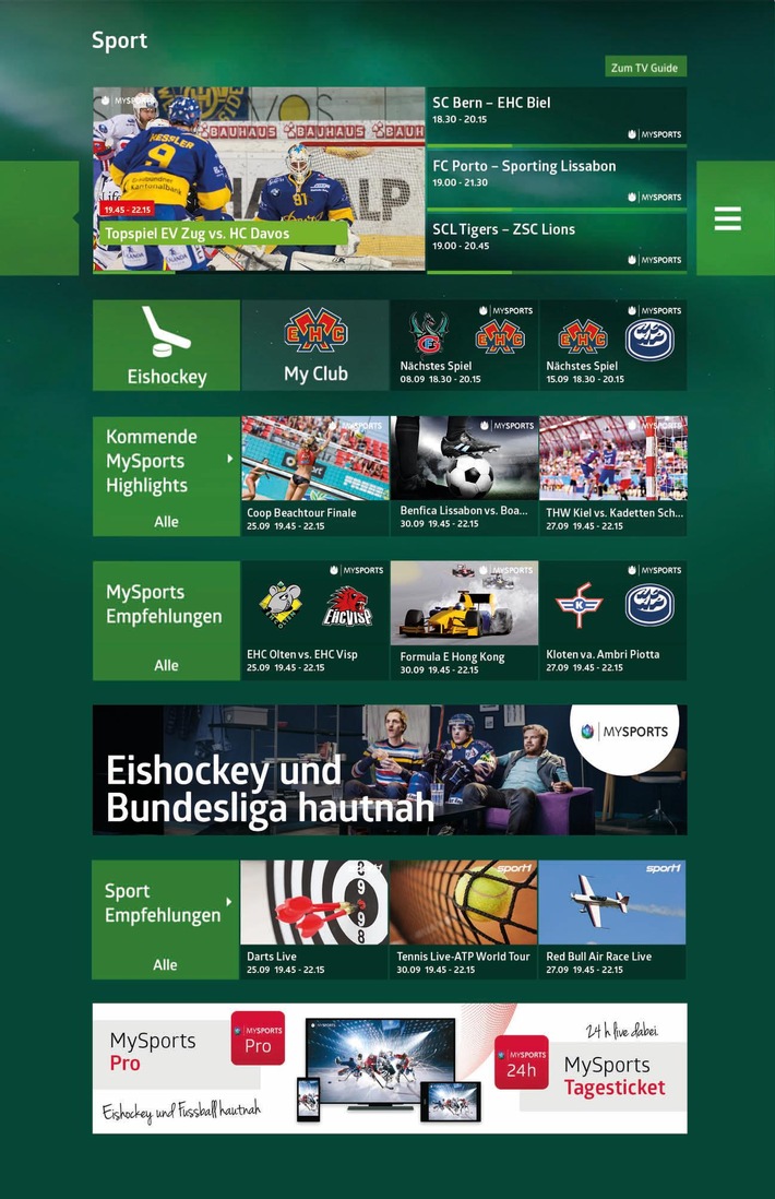 Sensationeller Schachzug für die Kabelnetzbranche:
Live-Eishockey und Bundesliga/Sky bei Quickline - in jedem Haushalt