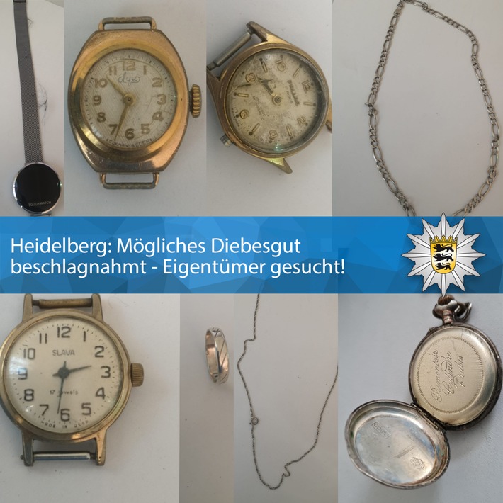 POL-MA: Heidelberg: Mutmaßliches Diebesgut sichergestellt - Eigentümer gesucht!