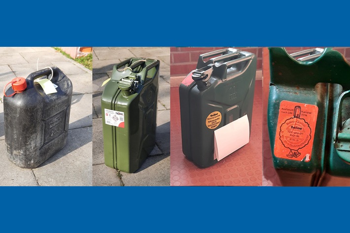 POL-ST: Rheine, Eigentümer von Kanistern gesucht