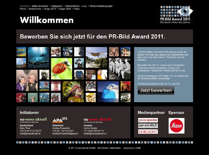 Die besten PR-Bilder aus Deutschland, Österreich und der Schweiz: Nur noch bis zum 10. Juni Fotos einreichen für den PR-Bild Award 2011 (mit Bild)