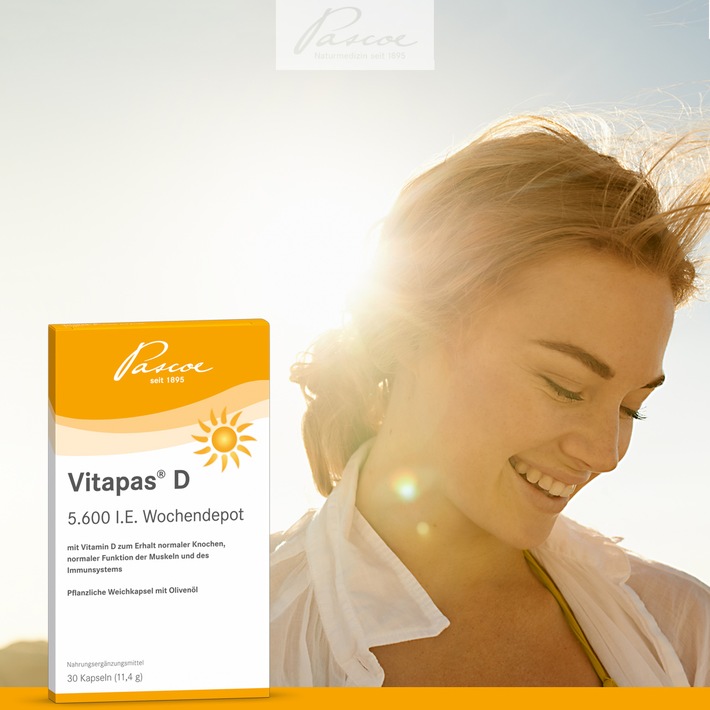 Neu von Pascoe: Vitapas® D für Ihr Immunsystem*! / Vitamin D - die Sonnenkraft als praktisches Wochendepot