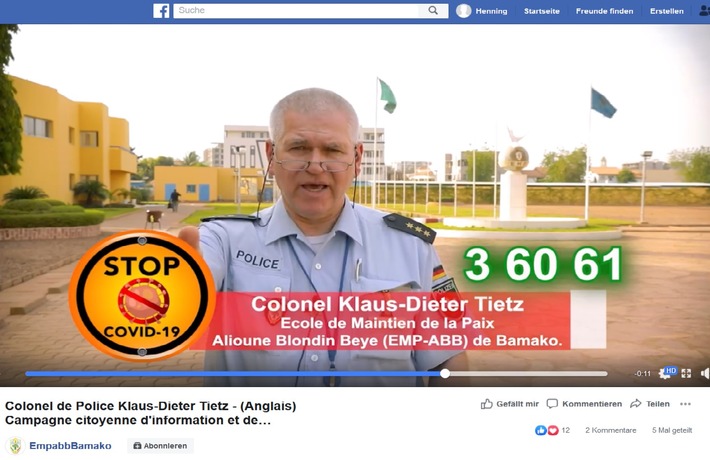 POL-AK NI: Außergewöhnlicher Einsatz: Polizeidirektor der Polizeiakademie Niedersachsen klärt im afrikanischen Mali zu COVID-19 auf
