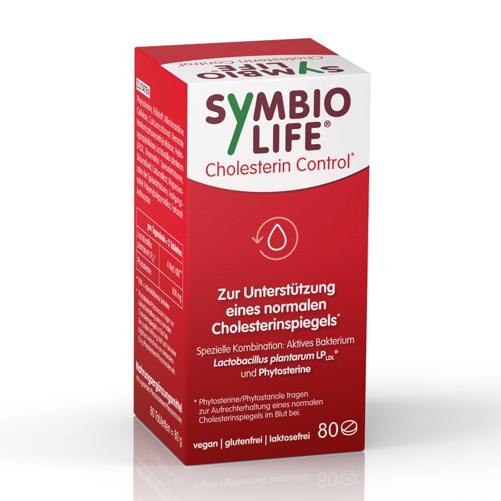 Mit SymbioLife® Cholesterin Control erhöhte Cholesterinwerte senken / Milchsäurebakterien und Phytosterine