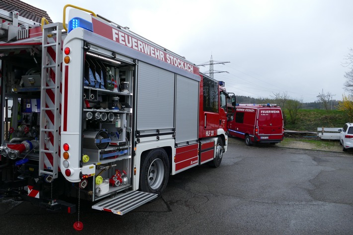 FW Stockach: Kaminbrand bei einem Einfamilienhaus.