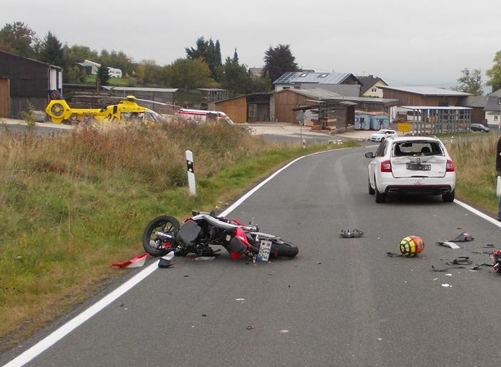 POL-PDMY: Unfall mit verletztem Motorradfahrer