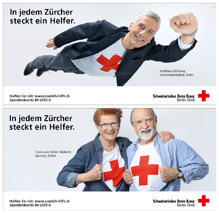 Werbekampagne des SRK Kanton Zürich: «In jedem Zürcher steckt ein Helfer» (BILD)