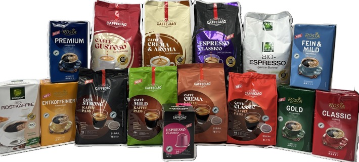NORMA senkt Anfang Juli erneuet die Preise auf Kaffeeprodukte von RÖSTA, CAFFECIAO und BIO SONNE dauerhaft um weitere 14 Prozent / Pads, Bohnen und Pulver reduziert