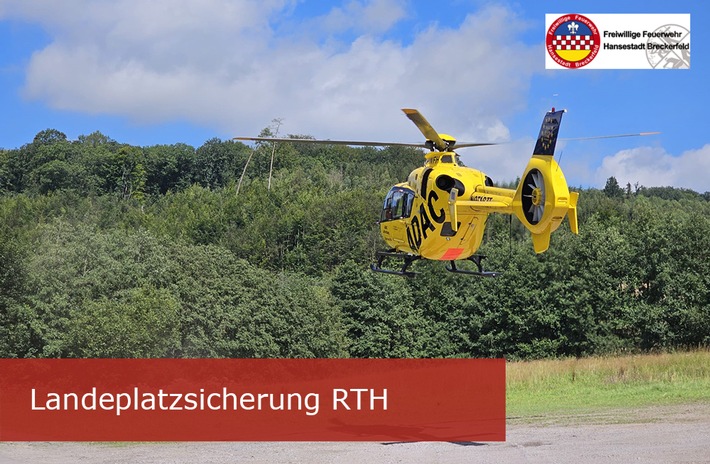 FW-EN: Fahrradfahrer stürzt an Ennepetalsperre - Landeplatzsicherung für Rettungshubschrauber