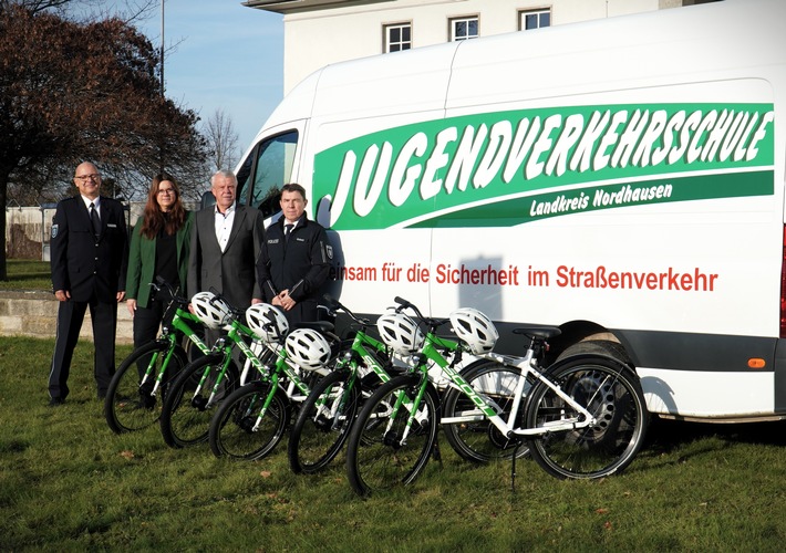 LPI-NDH: Fünf neue Fahrräder für die Jugendverkehrsschule Nordhausen