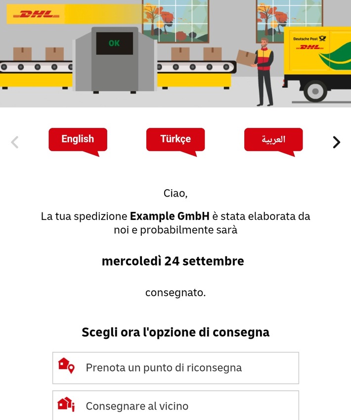 PM: Mehrsprachige Paketankündigung: DHL erweitert Service für Kundinnen und Kunden
