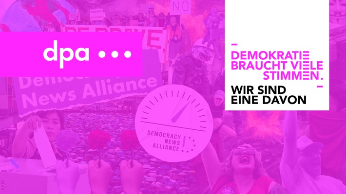 dpa und Democracy News Alliance beteiligen sich an Aktionswoche "Demokratie braucht viele Stimmen" / Weiterer Text über ots und www.presseportal.de/nr/8218 / Die Verwendung dieses Bildes für redaktionelle Zwecke ist unter Beachtung aller mitgeteilten Nutzungsbedingungen zulässig und dann auch honorarfrei. Veröffentlichung ausschließlich mit Bildrechte-Hinweis.